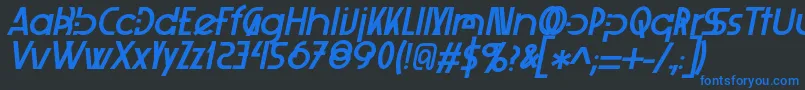 fuente Xelitaitalic – Fuentes Azules Sobre Fondo Negro