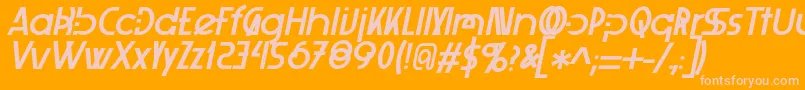 fuente Xelitaitalic – Fuentes Rosadas Sobre Fondo Naranja