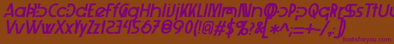 Xelitaitalic Font – Purple Fonts on Brown Background