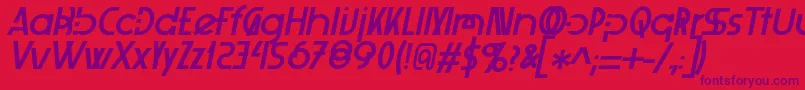 Xelitaitalic Font – Purple Fonts on Red Background