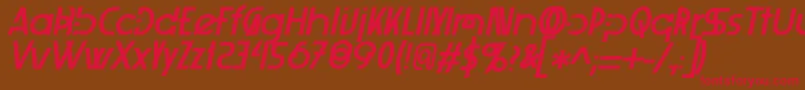 Fonte Xelitaitalic – fontes vermelhas em um fundo marrom