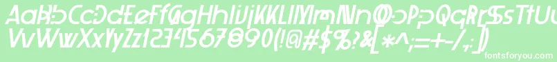 Xelitaitalic Font – White Fonts on Green Background