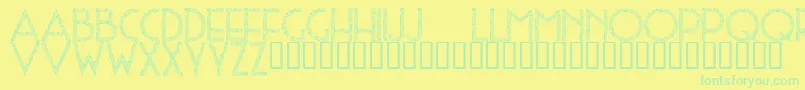 SophieScholl-fontti – vihreät fontit keltaisella taustalla