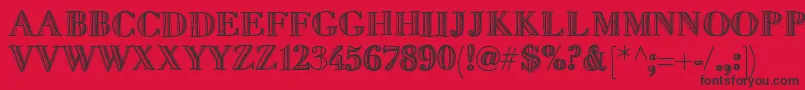 Fivedollar Font – Black Fonts on Red Background