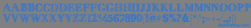 Fivedollar Font – Blue Fonts on Gray Background