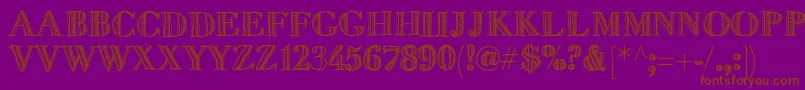 Fivedollar Font – Brown Fonts on Purple Background