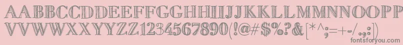 Fivedollar-Schriftart – Graue Schriften auf rosa Hintergrund