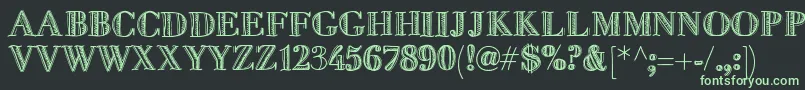 Fivedollar Font – Green Fonts on Black Background