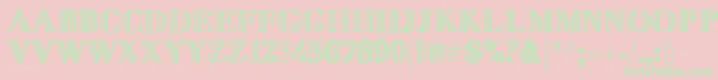Fivedollar Font – Green Fonts on Pink Background