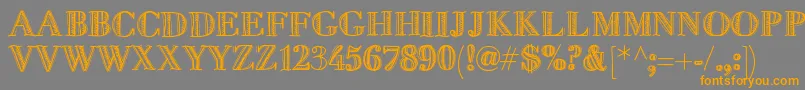 Fivedollar Font – Orange Fonts on Gray Background
