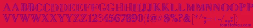 Fivedollar Font – Purple Fonts on Red Background