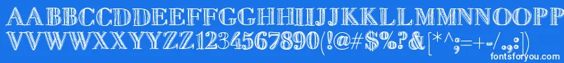 Fivedollar Font – White Fonts on Blue Background