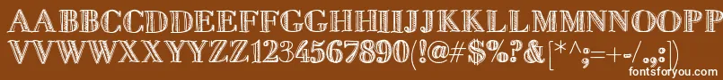 Fivedollar Font – White Fonts on Brown Background