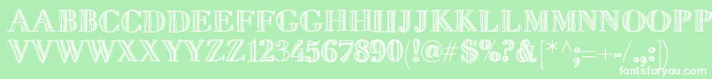 Fivedollar Font – White Fonts on Green Background