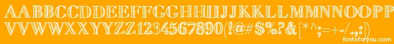 Fivedollar Font – White Fonts on Orange Background