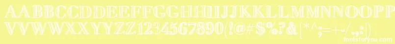 Fivedollar Font – White Fonts on Yellow Background