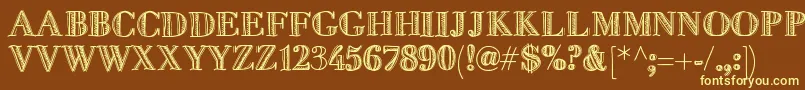 Fivedollar Font – Yellow Fonts on Brown Background