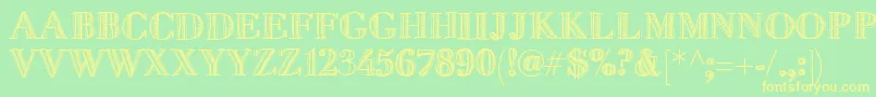 Fivedollar Font – Yellow Fonts on Green Background