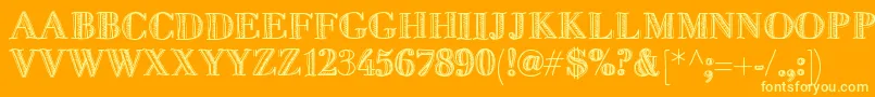 Fivedollar Font – Yellow Fonts on Orange Background