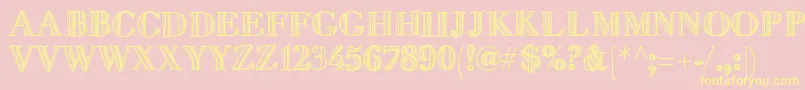 Fivedollar Font – Yellow Fonts on Pink Background
