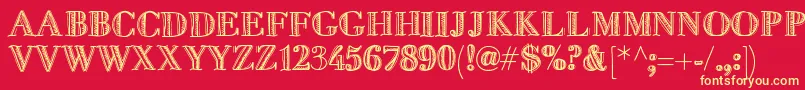 Fivedollar Font – Yellow Fonts on Red Background