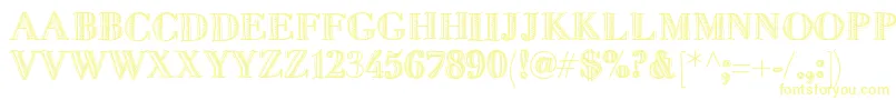 Fivedollar Font – Yellow Fonts on White Background