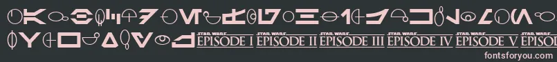 SfDistantGalaxySymbols Font – Pink Fonts on Black Background