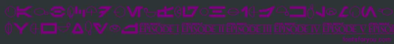 SfDistantGalaxySymbols Font – Purple Fonts on Black Background