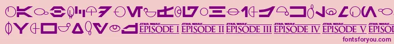 SfDistantGalaxySymbols Font – Purple Fonts on Pink Background