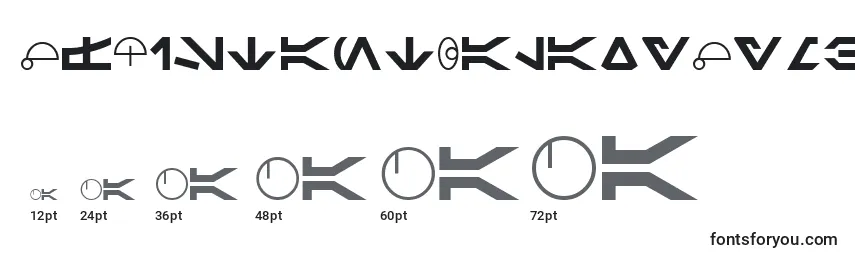 SfDistantGalaxySymbols Font Sizes
