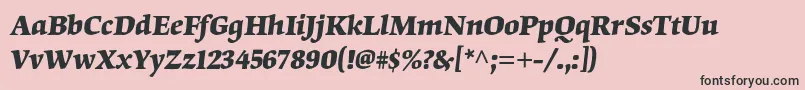 Шрифт OrigamistdBolditalic – чёрные шрифты на розовом фоне