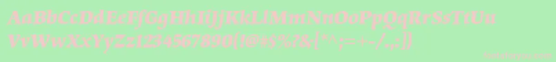 OrigamistdBolditalic Font – Pink Fonts on Green Background