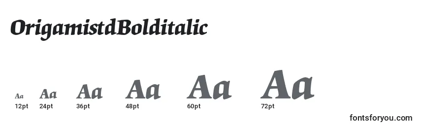 OrigamistdBolditalic Font Sizes