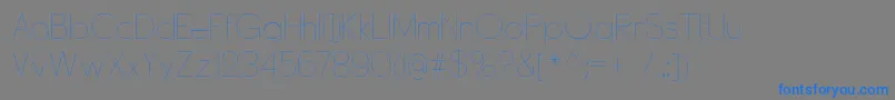 DyelineUltralight Font – Blue Fonts on Gray Background