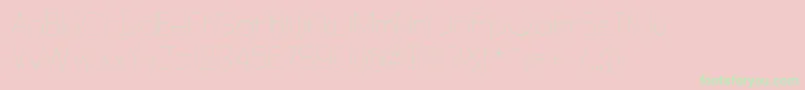 DyelineUltralight Font – Green Fonts on Pink Background