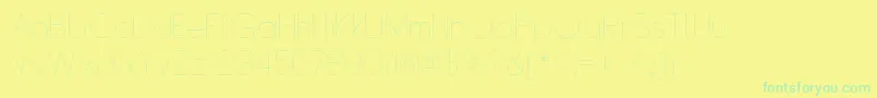 DyelineUltralight Font – Green Fonts on Yellow Background