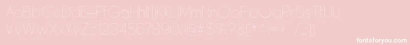 DyelineUltralight Font – White Fonts on Pink Background