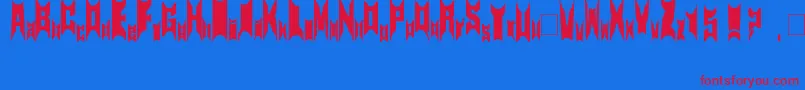 フォントNewsymbolfont15 – 赤い文字の青い背景