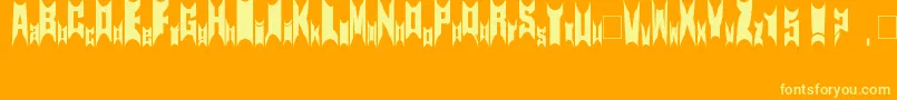 Newsymbolfont15 Font – Yellow Fonts on Orange Background