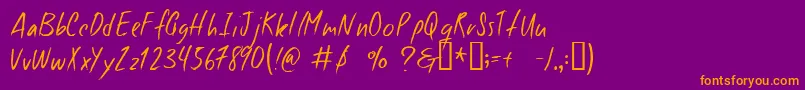 Goodfoot Font – Orange Fonts on Purple Background