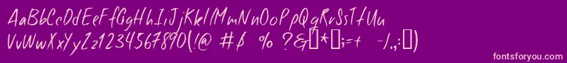 Goodfoot Font – Pink Fonts on Purple Background