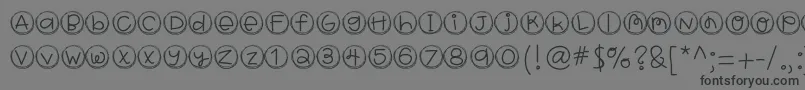 Hellobragtags-Schriftart – Schwarze Schriften auf grauem Hintergrund