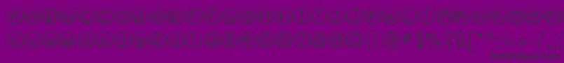 Hellobragtags-Schriftart – Schwarze Schriften auf violettem Hintergrund
