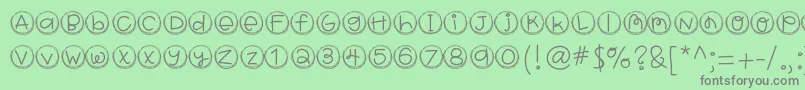 Hellobragtags Font – Gray Fonts on Green Background