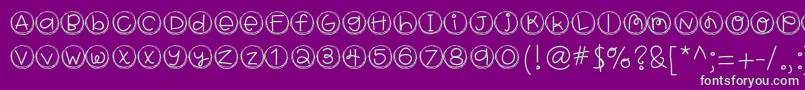 Шрифт Hellobragtags – зелёные шрифты на фиолетовом фоне