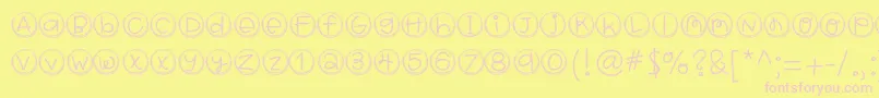 Hellobragtags Font – Pink Fonts on Yellow Background