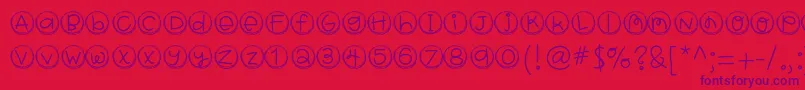 Hellobragtags Font – Purple Fonts on Red Background