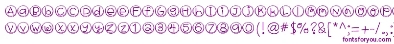 Hellobragtags-Schriftart – Violette Schriften