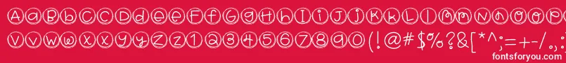 Hellobragtags Font – White Fonts on Red Background