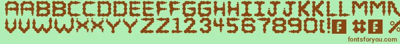 Puffy Font – Brown Fonts on Green Background